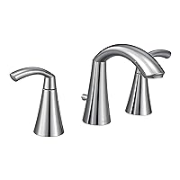 Moen T6173 Glyde Two-Handle Widespread Bathroom Sink Faucet Trim Kit, Valve Required, 1, Chrome