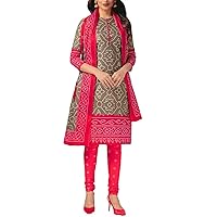 Ethnic Traditional Printed Pure Cotton Salwar Kameez Suit Womens Dress Indian Ready to wear