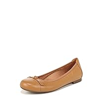 VIONIC Women's Amorie Skimmers Ballet Flat, Camel Leather, 9