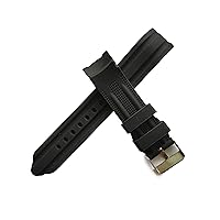 22mm Silicone Rubber Curved Replacement Fits Seiko SKX007 SKX009 SKX011 7s26-002X IWC & Other Models Watch Band Strap