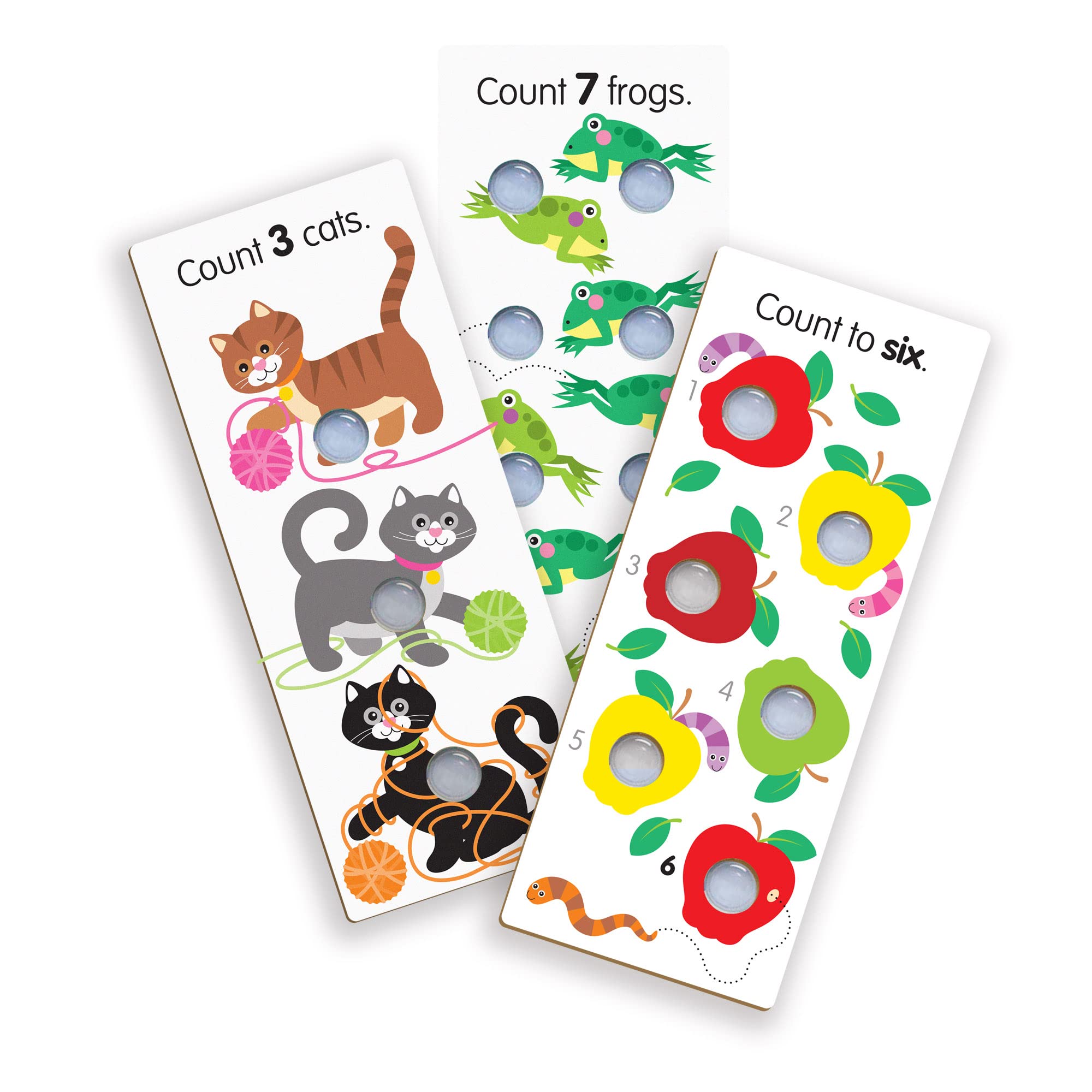 Melissa & Doug Poke-A-Dot Jumbo Number Learning Cards - 13 Double-Sided Numbers, Shapes, and Colors Cards with Buttons to Pop - Poke A Dot Book Oversized Interactive Learning Activity Cards For Kids