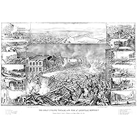 Louisville Tornado 1890 Nthe Great Tornado And Fire At Louisville Kentucky Of 27 March 1890 Contemporary Lithograph By Kurz And Allison Poster Print by (18 x 24)