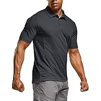 CQR Men's Polo Shirt, Long and Short Sleeve Tactical Shirts, Dry Fit Lightweight Golf Shirts, Outdoor UPF 50+ Pique Shirt