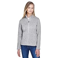 Ladies' Bristol Full-Zip Sweater Fleece Jacket L GREY HEATHER