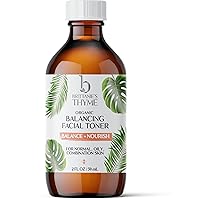 Brittanie's Thyme Organic Balancing Witch Hazel Facial Toner, 4 oz | Peppermint & Sweet Orange Oils Relieve & Calm Complexion | Gentle, Fast Acting Toner