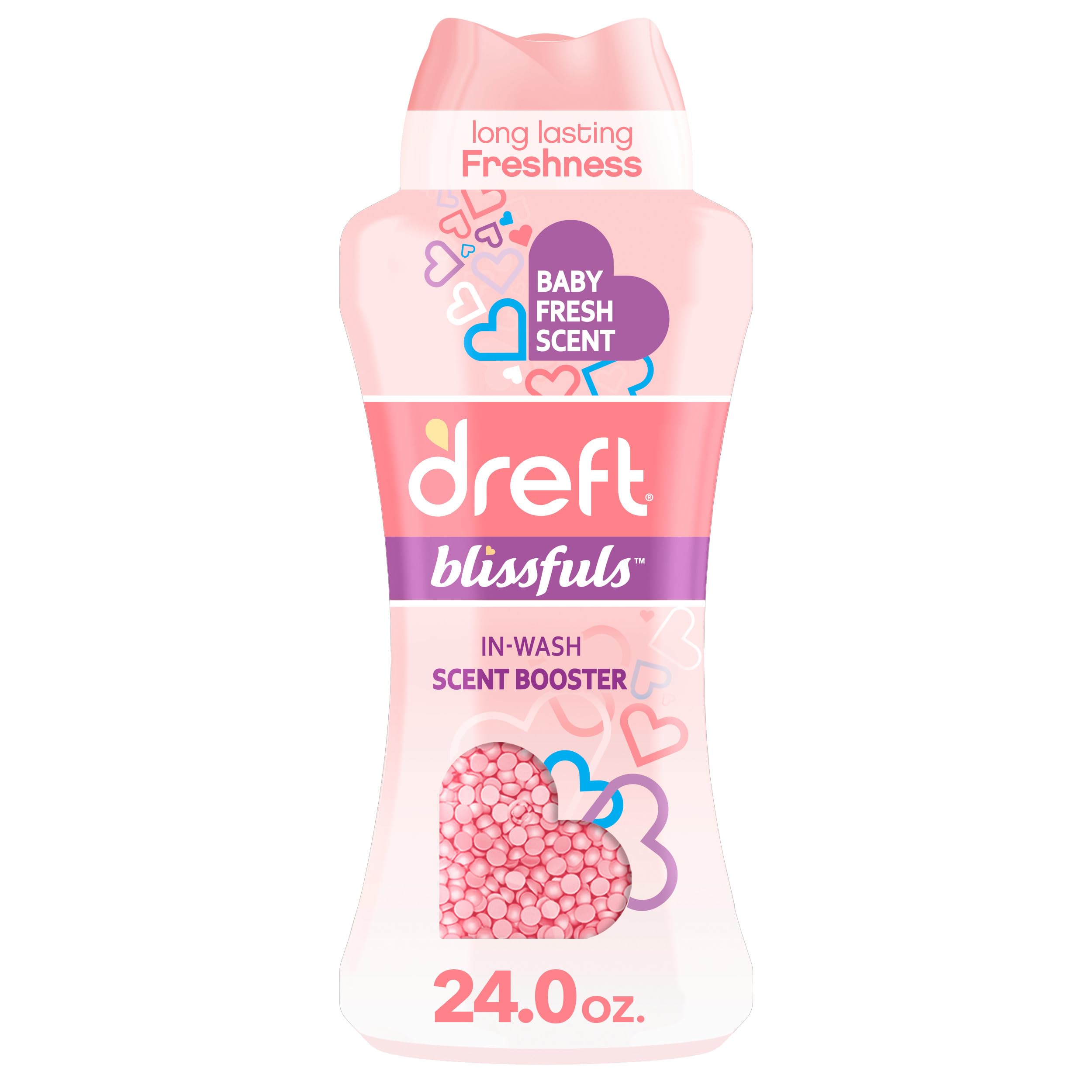 Dreft Blissfuls In-Wash Scent Booster Beads, Baby Fresh Scent, 24 oz