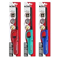 Mango Kingdom 3 Pack King BKOU172 Multi Utility Lighter Assorted Colors