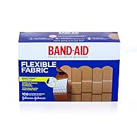 Band-Aid Brand Adhesive Assorted Bandages, Flexible Fabric, 100 Count (Pack of 12)