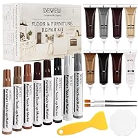 DEWEL Wood Furniture Repair Kit, Professional Wood Fillers and Furniture Touch Up Markers Repair Stains, Scratches, Wood Floors, Tables, Cabinet, Carpenters, Bedposts