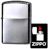 162SI-3ARART Windproof Brass Lighter Armor 3 Sided Arabesque with Special Sticker Silver