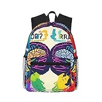Left And Right Brain Advantage Print Backpack For Women Men, Laptop Bookbag,Lightweight Casual Travel Daypack