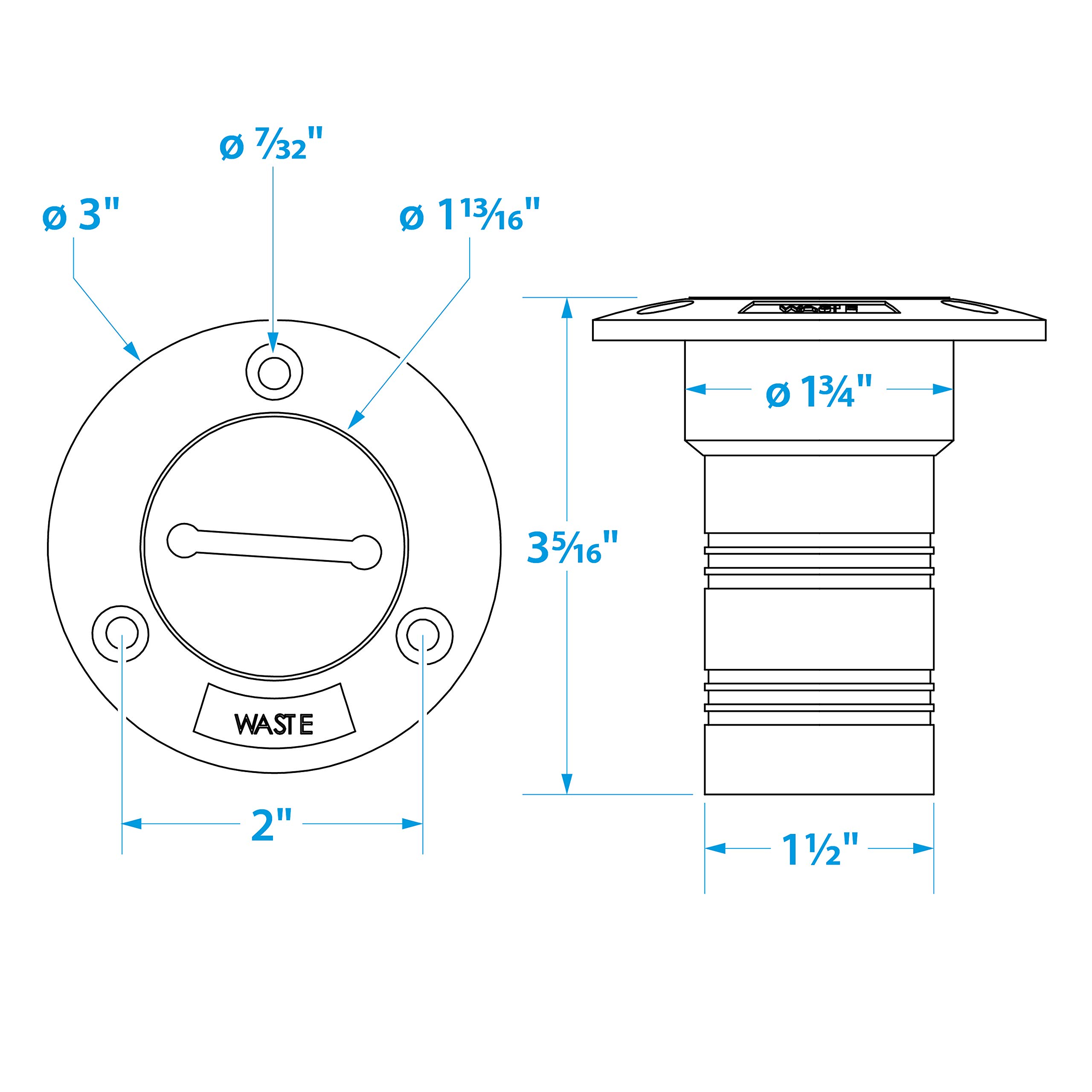 Seachoice Deck Fill with Cap