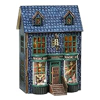 Miniature Dollhouse kit, DIY Mini Creative Magic House, 1:24 Scale Mini Dollhouse Wooden Art Toy, 3D Handmade Puzzle Home Decoration, openable Door Panel Design