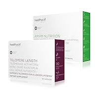 Healthycell Telomere Length + AM PM | Telomere Lengthening & DNA Repair Supplement | Natural Anti-Aging Multivitamin Supports Energy & Sleep
