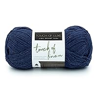 Lion Brand Yarn Touch of Linen Yarn, Indigo