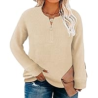 RITERA Plus Size Sweaters for Women Winter Long Sleeve Pullover Sweater Crew Neck Oversized Tops XL-5XL