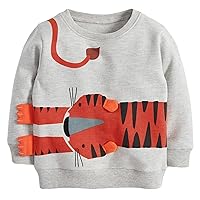 HOMAGIC2WE Toddler Boys Sweatshirts Kids Fall Cotton Long Sleeve Crewneck Casual Cartoon Pullover Loose Soft Outfit Shirt