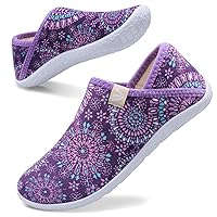 Spesoul Fuzzy House Slippers for Women Men Indoor Closed Back Lightweight Cozy Faux Furry Lining Barefoot House Shoes Slipper Socks for Bedroom Home Office Yoga Outdoor Walking Shoes
