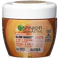 Garnier Glow Boost Apricot Exfoliator 2-In-1 Mask/Scrub