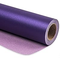 RUSPEPA Purple Matte Wrapping Paper - Solid Color Pearly - luster Paper Perfect for Wedding, Birthday, Christmas, Baby Shower -17 Inches X 32.8 Feet