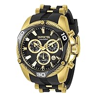 Invicta Men's Bolt 50mm Stainless Steel, Silicone Quartz Watch, Gold (Model: 31315)
