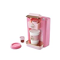 Disney Princess Style Collection Play Gourmet Coffee Maker, 4Piece Set, Pink, 7.5