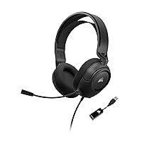 Corsair HS35 Surround v2 Multiplatform Wired Gaming Headset – Dolby 7.1 – Flexible Omni-Directional Microphone – Universal 3.5mm Connection – PC, Mac, PS5, PS4, Xbox, Nintendo Switch, Mobile – Carbon