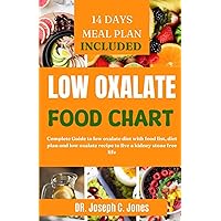 Low Oxalate Food Chart: Complete Guide to low oxalate diet with food list, diet plan and low oxalate recipe to live a kidney stone free life Low Oxalate Food Chart: Complete Guide to low oxalate diet with food list, diet plan and low oxalate recipe to live a kidney stone free life Paperback Kindle