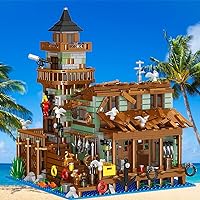 Adults Building Sets, Mini Bricks Old Fishing Store Building Toy, Ideas Creative Architecture Building Toys Villa Building Set Best Gift for Teens and Adults 1881PCS