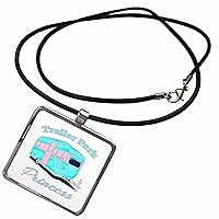 3dRose Funny camping Trailer Park Princess for all who love to... - Necklace With Pendant (ncl_296249)