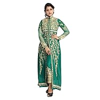 Ready to Wear MALAIKA Indian Pakistani Muslim Georgette Pants Style Anarkali Party Dress PS