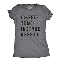 Womens Coffee Teach Inspire Repeat Cool T Shirt Cute Teacher Appreciation