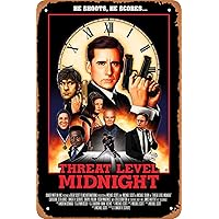 Retro Metal Sign Threat Level Midnight Movie Poster for Cafe Bar Pub Office Garage Home Wall Decor Gift Vintage Tin Sign 12 X 8 inch