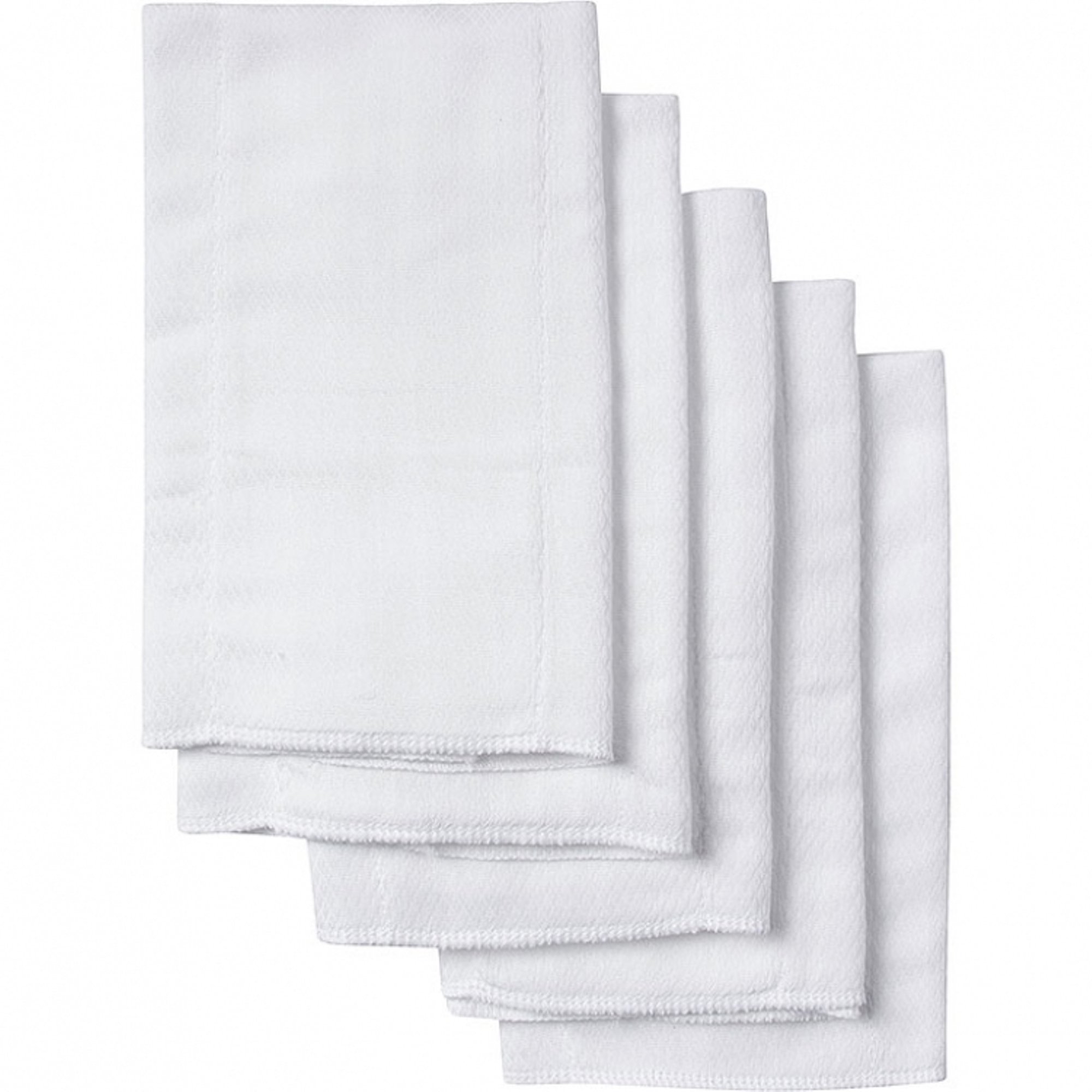 Gerber 5 Count Birdseye Prefold Cloth Diaper, White