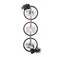 Prinz 3 Opening Hanging Ribbon Collage Wall Display, 3 Clothespin Clips, Brown, Large