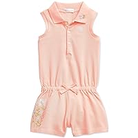 POLO RALPH LAUREN Baby Girls Embroidered Piqué Polo Romper