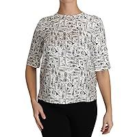 Dolce & Gabbana - BEST SELLERS - White Musical Instruments Print Blouse - IT46|XL