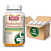 Jarrow Formulas Probiotic + Immune 2 Billion CFU With 2 Clinically-Studied Strains, Vitamins C, D & Zinc, Dietary Supplement for Digestive and Immune Support, 90 Orange-Flavored Gummies, 45 Day Supply