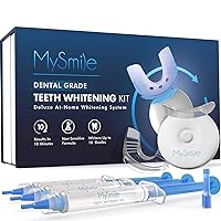 Teeth Whitening Kit with LED Light, 10 Min Non-Sensitive Fast Teeth Whitener with 3 Carbamide Peroxide Teeth Whitening Gel, Helps to Remove Stains from Coffee, Smoking, Wines, Soda, Food