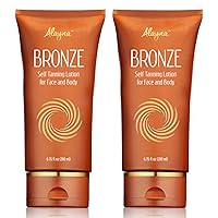 Body Lotion for Self-Tanning Your Face and Full Body, Streak Free Instant Shimmer, quick Dry, Sunless Bronzing Lotion for 100% Natural- looking Self Tan (Pack of 2)