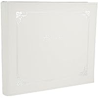 Pioneer Photo Albums Pioneer 12 Inch by 12 Inch 3-Ring Sewn Italian Cover Scrapbook Binder, White