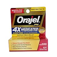 Orajel Maximum Strength Nighttime Toothache Pain Relief Cream - 0.25 Oz