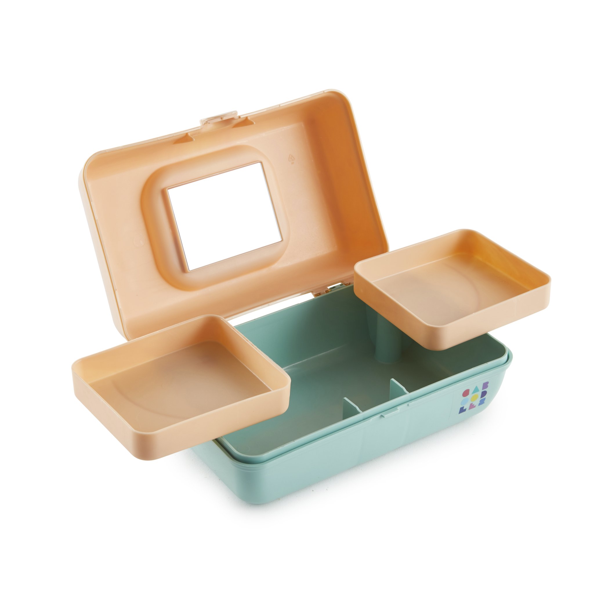 Caboodles Pretty in Petite Peach Lid and Sea Foam Base Vintage Case, 1 Pound
