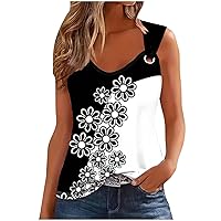 Boho Tank Tops for Women Sleeveless Floral Print Cami Top Casual Blouse Vest Shirts Summer Spring Fashion 2024