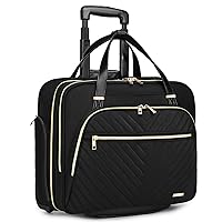 Rolling Laptop Bag for Women with Wheels, Rolling 15.6” Computer Briefcase Overnight Duffle bag for Women Carry on Travel Work Business