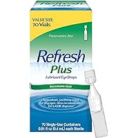 Refresh Plus Lubricant Eye Drops, Single-Use Containers, 70 ea
