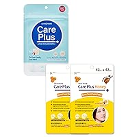 OLIVE YOUNG | Care Plus Spot Patch 1 Pack (102 Count - 10mm*72ea + 12mm*30ea) + Care Plus Honey Scar Cover Korean Spot Pimple Patches 2Pack(168 Count)