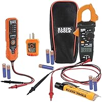 CL120VP Electrical Voltage Test Kit with Clamp Meter, Three Testers, Test Leads, Pouch and Batteries