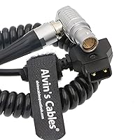 Alvin's Cables Arri Alexa Mini Camera Coiled Power Cable 8 Pin Female Right Angle to D Tap