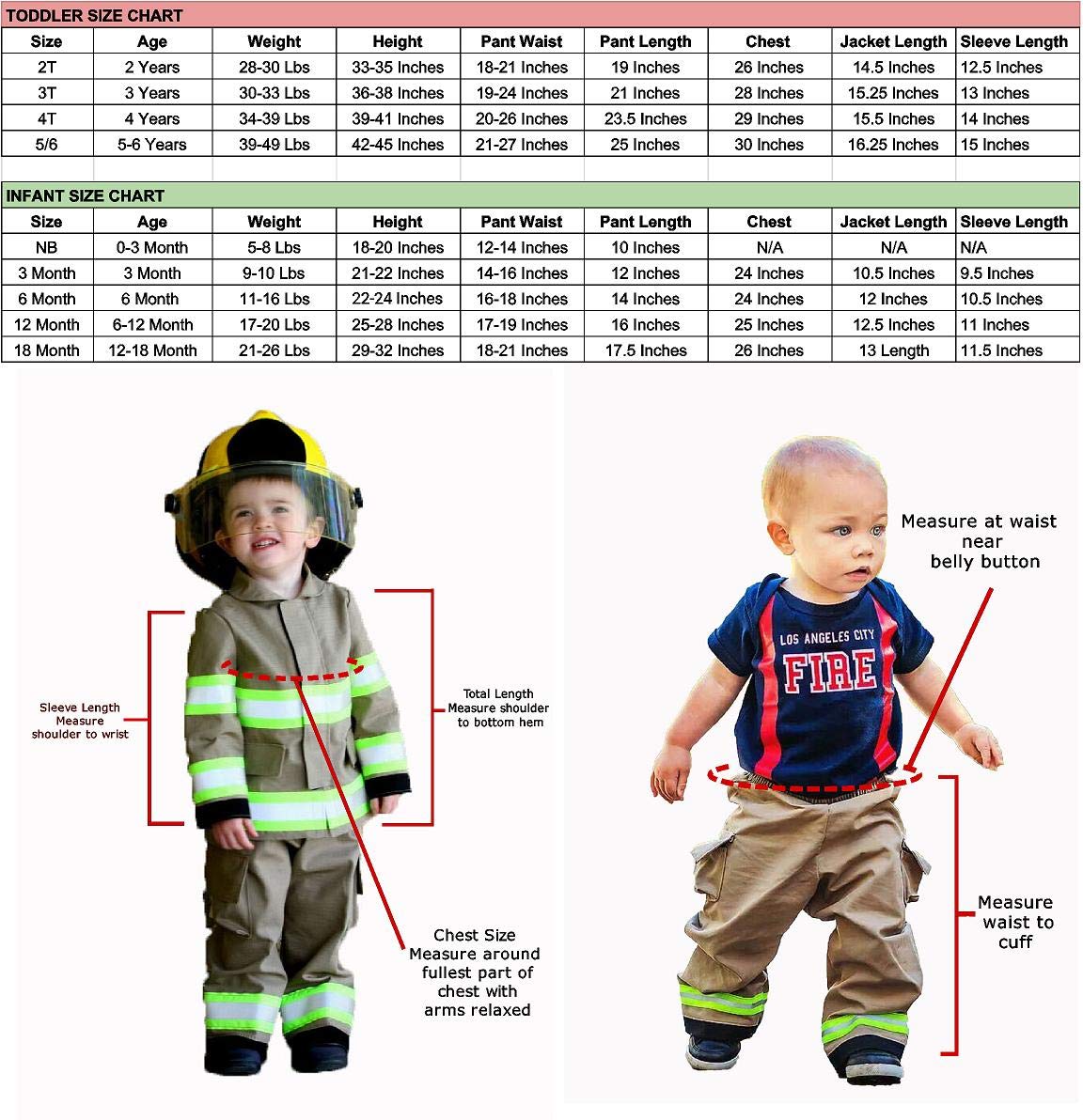 Personalized Firefighter Baby Tan 2Pc Costume